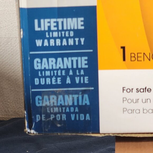 Guardian Aluminum Frame Height Adj Bath Bench w/Back and Arms Holds up to 350lbs - Picture 5 of 16